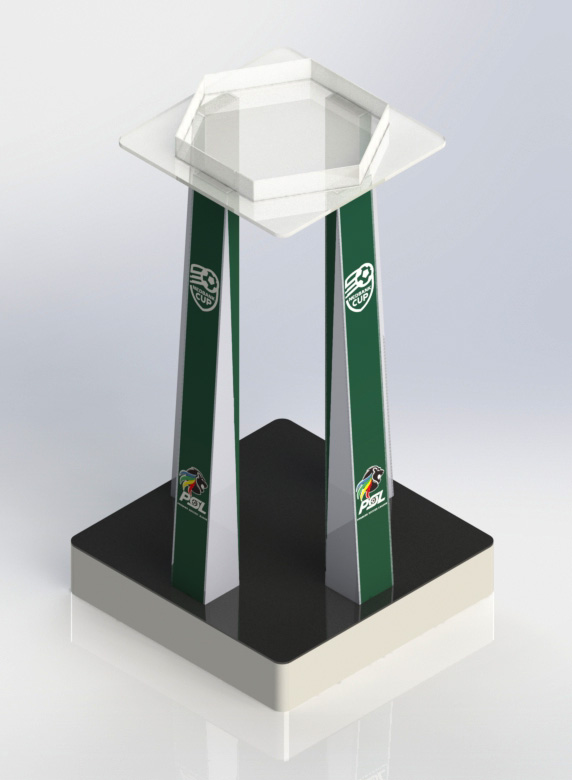 Illuminated Ball Stand Display Stand Technical CAD Drawing