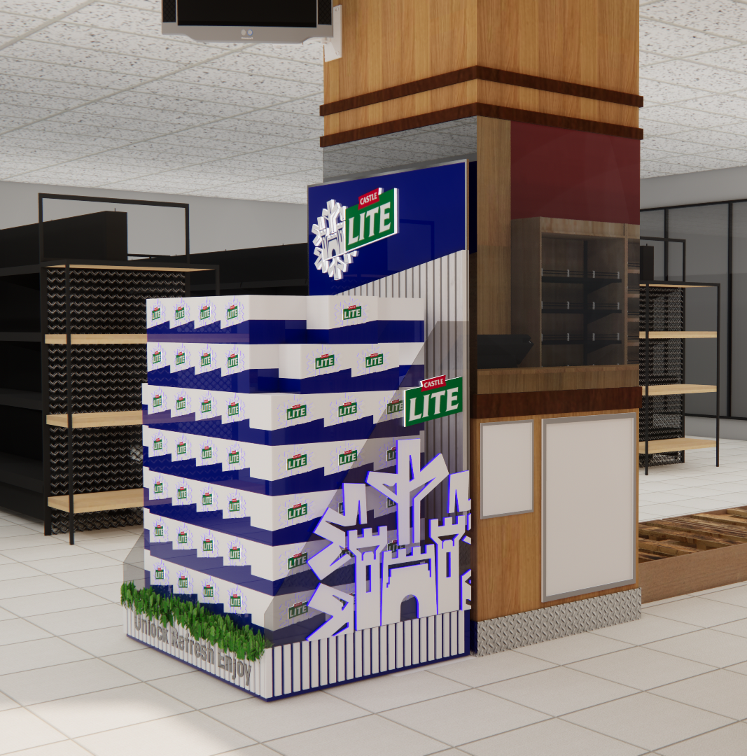 Square Display Podium Stand CAD Blueprint