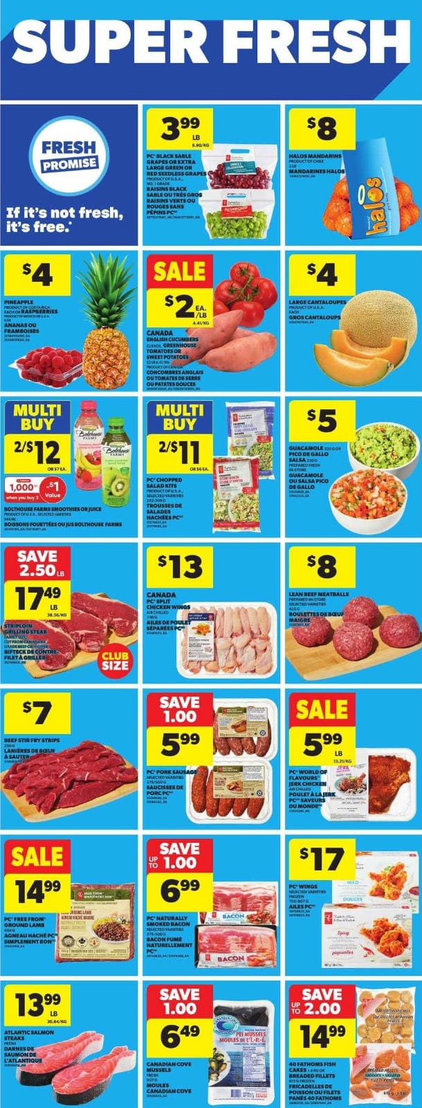 Super Fresh Grocery Weekly Deals Promotional Circular
