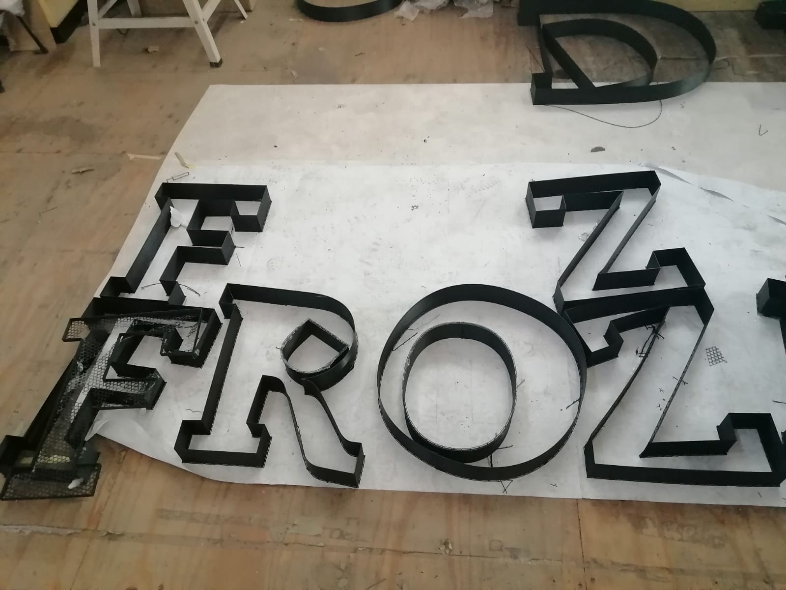Fabricated 3D Printed Channel Letters Layout